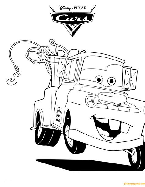 mater  tow truck coloring pages cartoons coloring pages