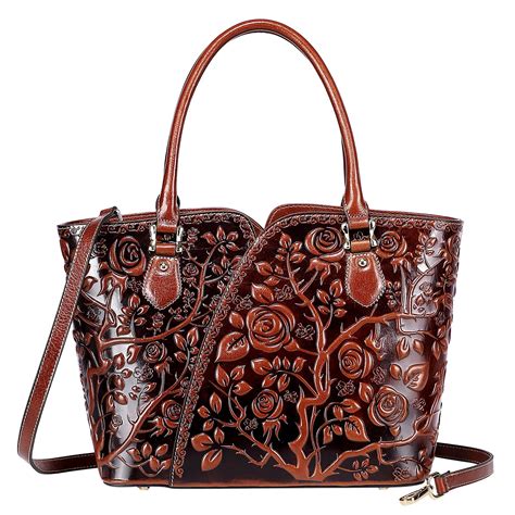 pijushi designer handbags  women floral purses top handle handbags