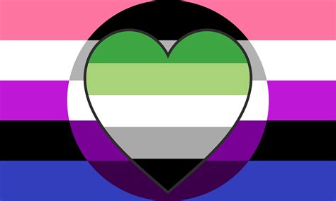 Genderfluid Gray Asexual Aromantic Combo Flag By Pride Flags On