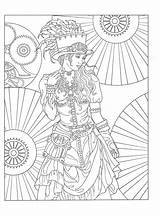 Coloring Adult Steampunk Pages Dover Publications Book Creative Fashions Haven Books Amazon Marty sketch template