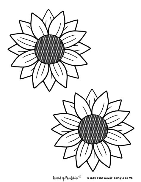 sunflower templates world  printables