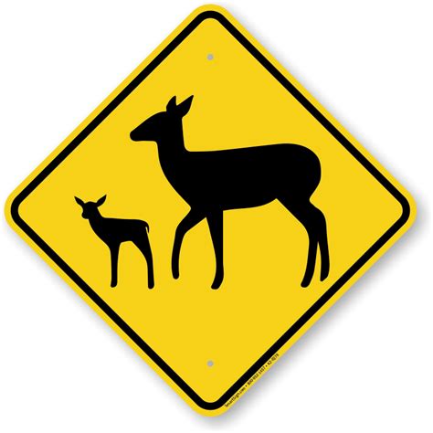 deer crossing signs