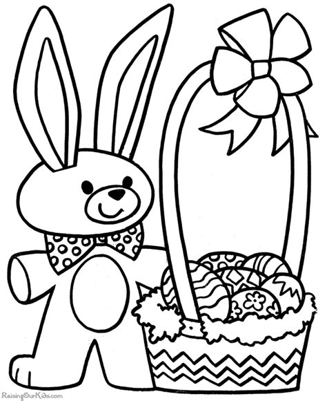 easter bunny clip art coloring pages clipart