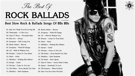 best slow rock and ballads songs of 80s 90s greatest rock ballads of