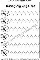 Zig Worksheets Worksheet Writing Zag Lines Printable Tracing Line Preschool Kindergarten Worksheetfun Template Coloring Pages School Learning Visit Skills sketch template