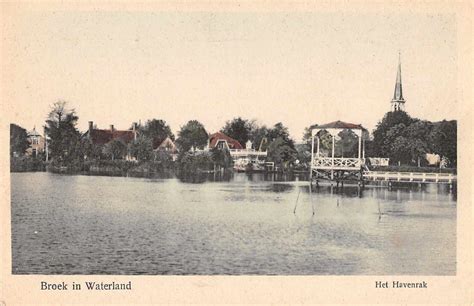 broek  waterland netherlands het havenrak scenic view antique postcard  mary  martin