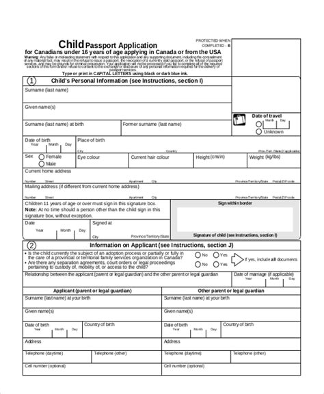 passport application form california printable form