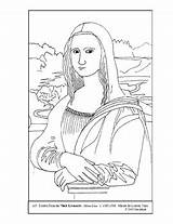 Da Vinci Mona Lisa Coloring Lesson Plan Original sketch template
