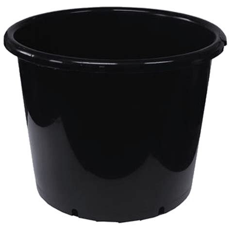 Round Black Plastic Plant Pots Green Box Wholesale