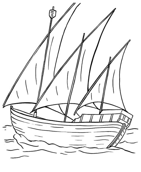sail fishing boat coloring pages kids play color
