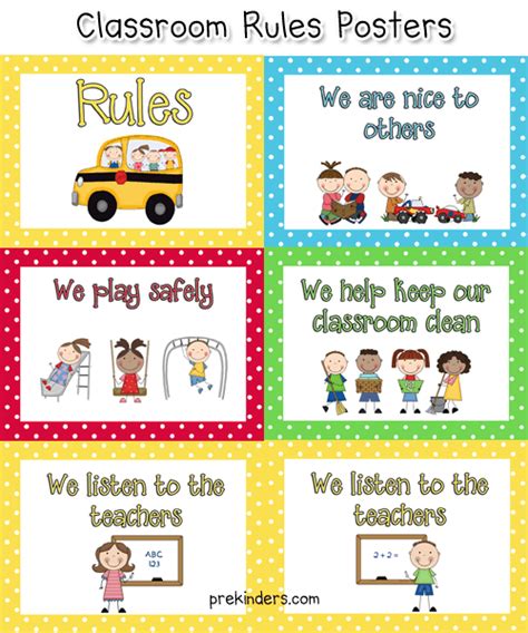 classroom rules  preschool  printables printable templates