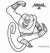 Kung Shifu Colorir Kungfu Ausmalbilder Macaco sketch template
