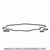 Puddle Charco Pozzanghera Flaque Ultracoloringpages Thenounproject Deau sketch template
