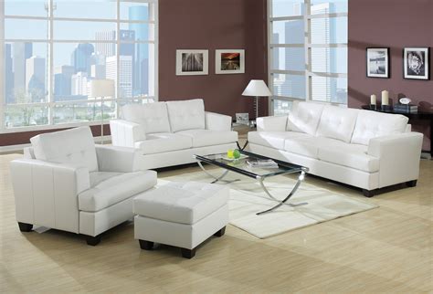 pc sofa set white bonded leather living room hot sectionals