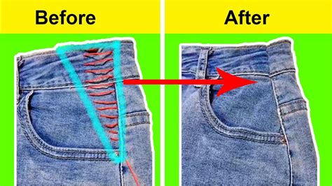How To Downsize The Waist Of Jeans Take In Jeans Waist Pant Waist