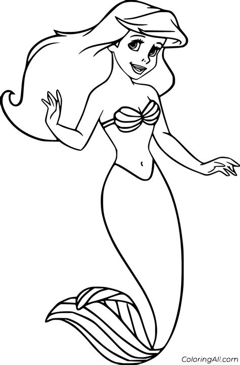 ariel coloring pages coloringall