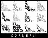 Corner Vintage Flourish Ornate Clipart Svg Border Swirl sketch template