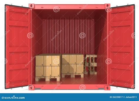 container met goederen stock afbeelding illustration  verpakking