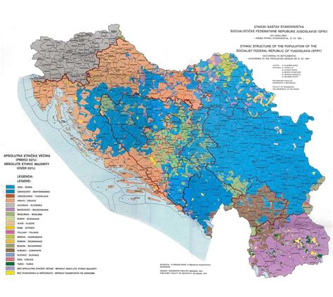 yugoslavias ethnic map  rserbia