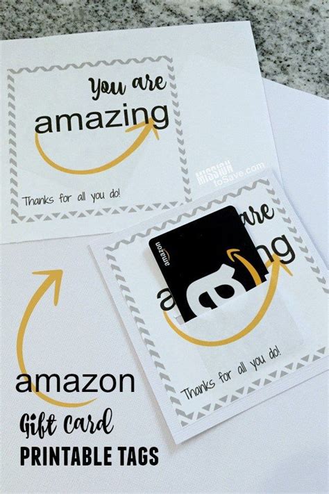 amazon gift card printable perfect  teacher gifts amazon gift