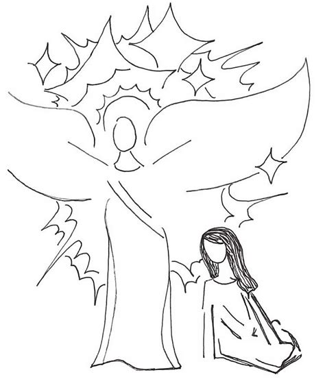 angel gabriel visits mary coloring page  verse coloring pages