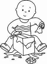 Coloring Caillou Wecoloringpage Gift sketch template