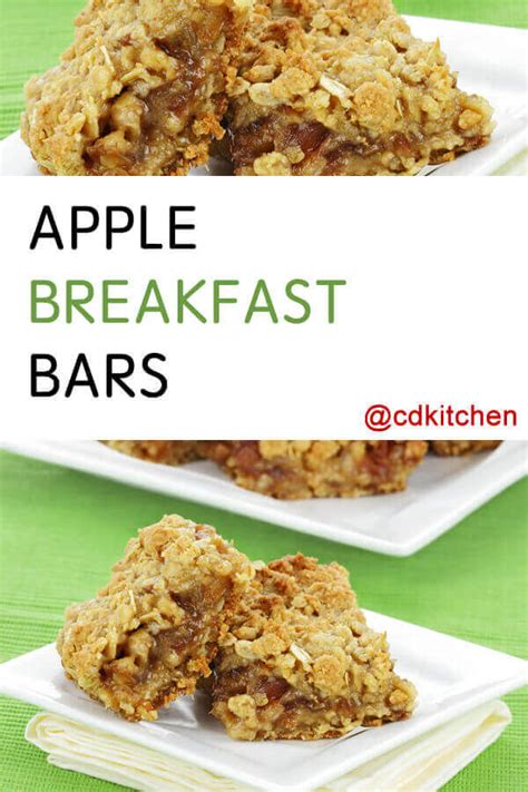 apple breakfast bars recipe cdkitchencom