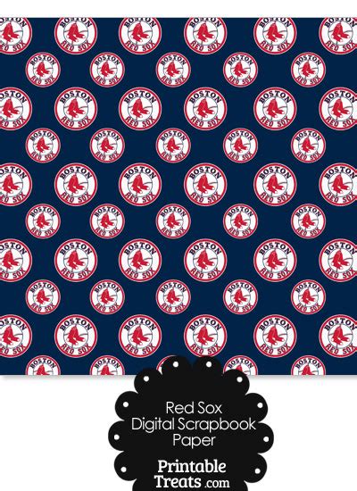 Boston Red Sox Logo Digital Paper — Printable