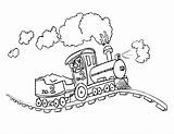 Pages Coloring Trains Colouring Locomotive Boy Train Kids Book Steam Simple sketch template