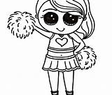 Coloring Pages Cheerleader Cheer Megaphone Drawings Cheerleading Getcolorings Pom Paintingvalley Color sketch template