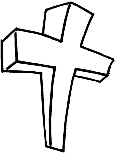 cross colouring pages clipart