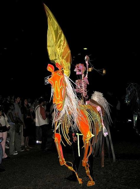 skeleton riding horse thames festival parade london photo zen