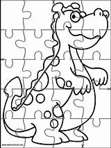 Rompecabezas Jigsaw Niños Recortables Imrpimir Websincloud Dinosaurio Dinosaurios Dragones sketch template