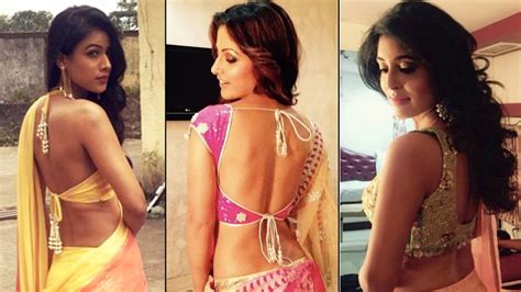 Hot Television Actresses Flaunt Sexy Backless Cholis Must Watch Youtube