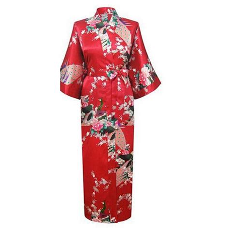 hot sale red femmes rayon robes gown kimono yukata chinese women sexy