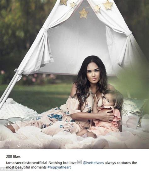 defiant tamara ecclestone breastfeeds again daughter celebrities look alike