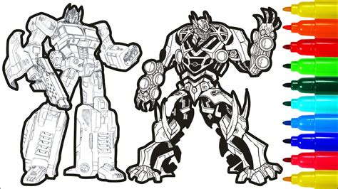 transformers   coloring pages youtube