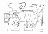 Blippi Garbage Excavator sketch template