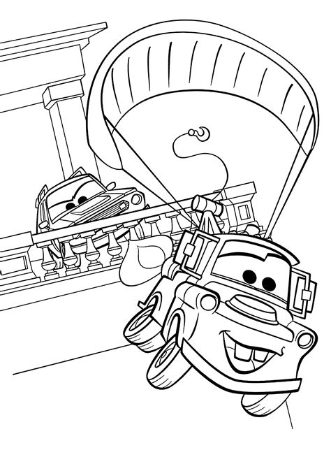 disney cars character tow mater coloring pages color luna cars