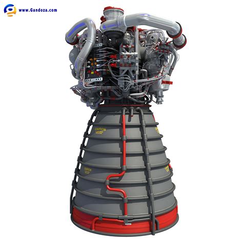 rs  space shuttle rocket engine  model  gandoza  deviantart