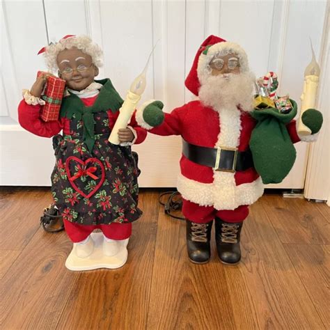 holiday creations african american animated santa  claus telco