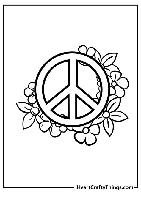peace sign coloring pages printable home design ideas