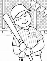 Coloring Baseball Activity Children Pages Realistic Cartoon sketch template