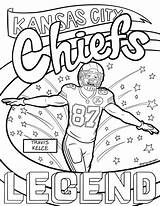 Chiefs Kelce Travis Nfl Printable sketch template