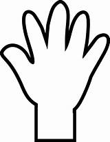 Hand Template Print Clipart Clipartbest sketch template