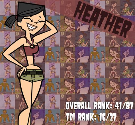 Total Drama Ranking 41 Heather By Quickdrawdynophooey On Deviantart