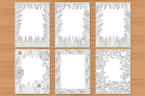 borders coloring pages flowers coloring  floral borders