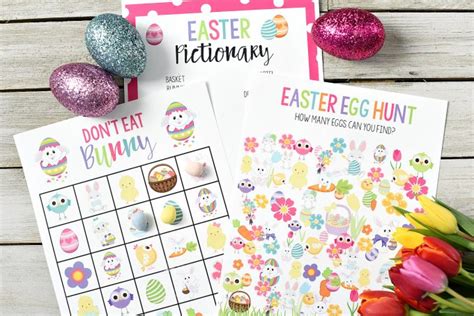 easter games  kids printables  moms