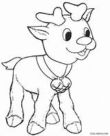 Rudolph Coloring Pages Baby Printable Kids sketch template