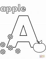 Coloring Apple Pages Letter Printable Toddlers Preschool Kindergarten Alphabet Letters Color Sheet Drawing Supercoloring Categories Onlinecoloringpages sketch template